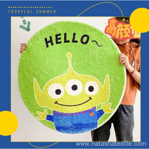 Cartoon simple round door mat